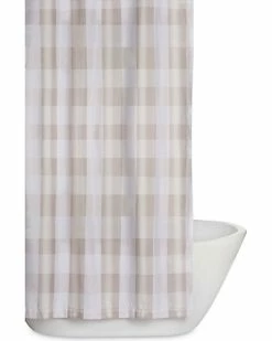 Truly Soft Everyday Buffalo Plaid Khaki Shower Curtain Home