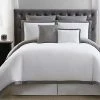 Truly Soft Everyday Hotel Border Gray 7pc Duvet Set Home