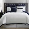Truly Soft Everyday Hotel Border Navy 7pc Duvet Set Home