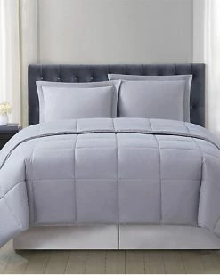 Truly Soft Everyday Reversible Grey Comforter Set Home