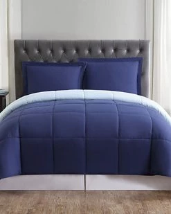 Truly Soft Everyday Reversible Navy Comforter Set Home