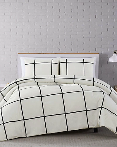Truly Soft Kurt Windowpane Duvet Cover Set Home