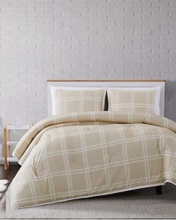 Truly Soft Leon Plaid Khaki Comforter Set Home