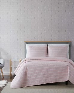 Truly Soft Maddow Stripe Blush Quilt Set Home