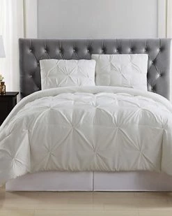 Truly Soft Pleated Ivory Comforter Set Home