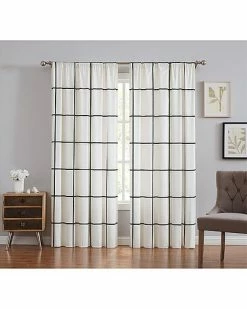 Truly Soft Kurt Windowpane Window Panel Pair Home