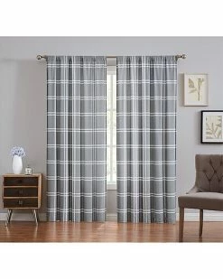 Truly Soft Leon Plaid Window Panel Pair Home