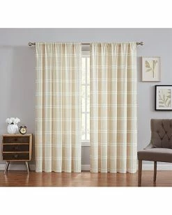 Truly Soft Leon Plaid Window Panel Pair Home